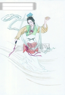 中华艺术绘画_古画_绘画_仙女_神仙_嫦娥_貂蝉_西施_中国古代绘画