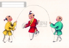 中华文化中华艺术绘画古画儿童游玩嬉戏中国古代绘画