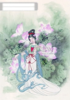 古代艺术中华艺术绘画古画绘画仙女神仙嫦娥貂蝉西施中国古代绘画