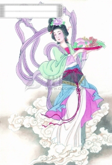 中华文化中华艺术绘画古画绘画仙女神仙嫦娥貂蝉西施中国古代绘画
