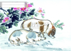 中国动物画中华艺术绘画古画动物绘画猪中国古代绘画