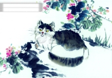 中国动物画中华艺术绘画古画动物绘画猫中国古代绘画