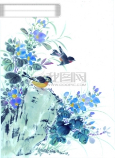 水中动物中华艺术绘画古画山水画动物绘画飞鸟中国古代绘画