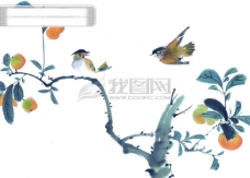 水中动物中华艺术绘画古画山水画动物绘画飞鸟中国古代绘画