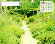 2009年日历模板_2009年台历psd模板_浪漫时刻_秘密花园(全套共13张含封面)