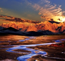 雪山新疆风景图片