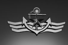 源文件海军胸标3d模型图片