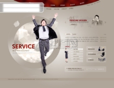 棕色系列韩国网站模板_个人网站模板_企业网站模板_psd网页模板_psd网站源文件_网页素材下载