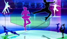 抽像运动抽像冰舞运动图片