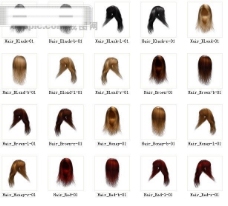 psd源文件美女发形png图标美女发形头发