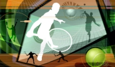 抽像运动抽像网球运动1图片
