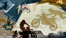 抽像运动抽像摩托车运动2图片