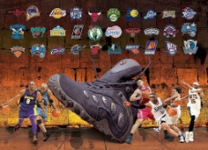 NBA运动鞋广告图片
