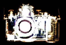 相机透视X光科技底纹图片