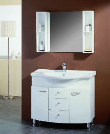 浴室镜卫浴样板间浴室柜镜子图片